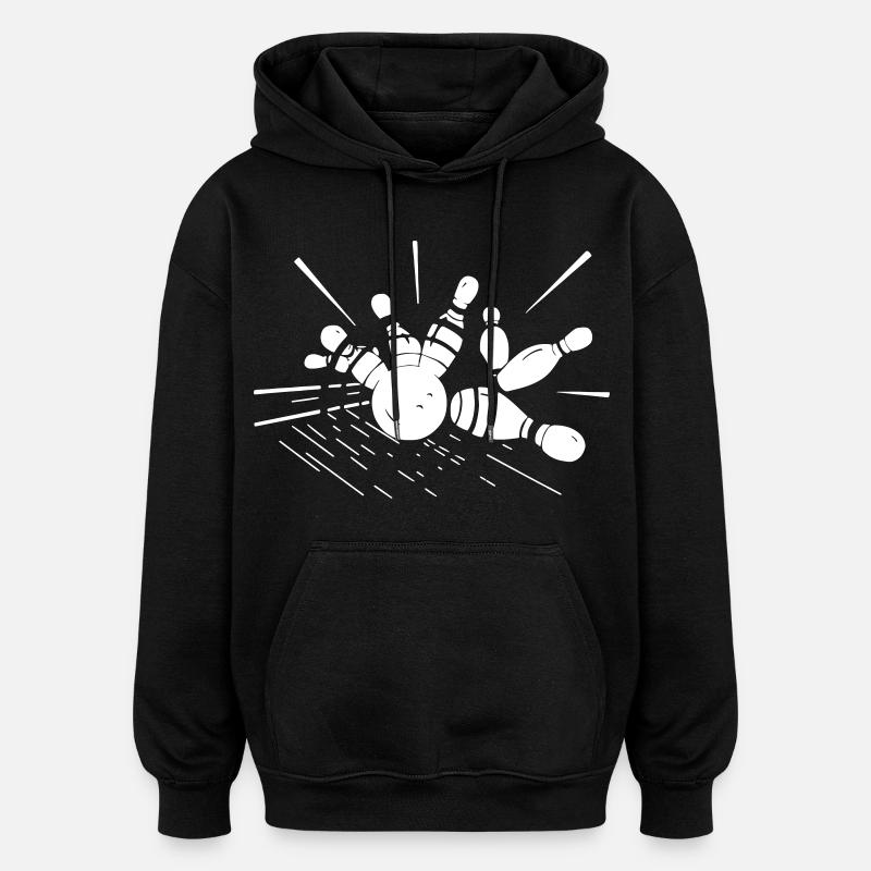 Bowling, bowling - Design - Sweat à capuche oversize unisexe - noir