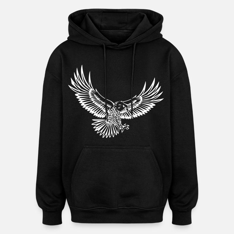 Aigle - Sweat à capuche oversize unisexe - noir
