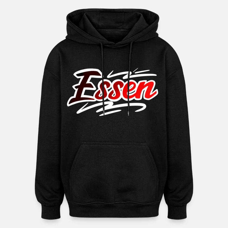 manger - Sweat à capuche oversize unisexe - noir