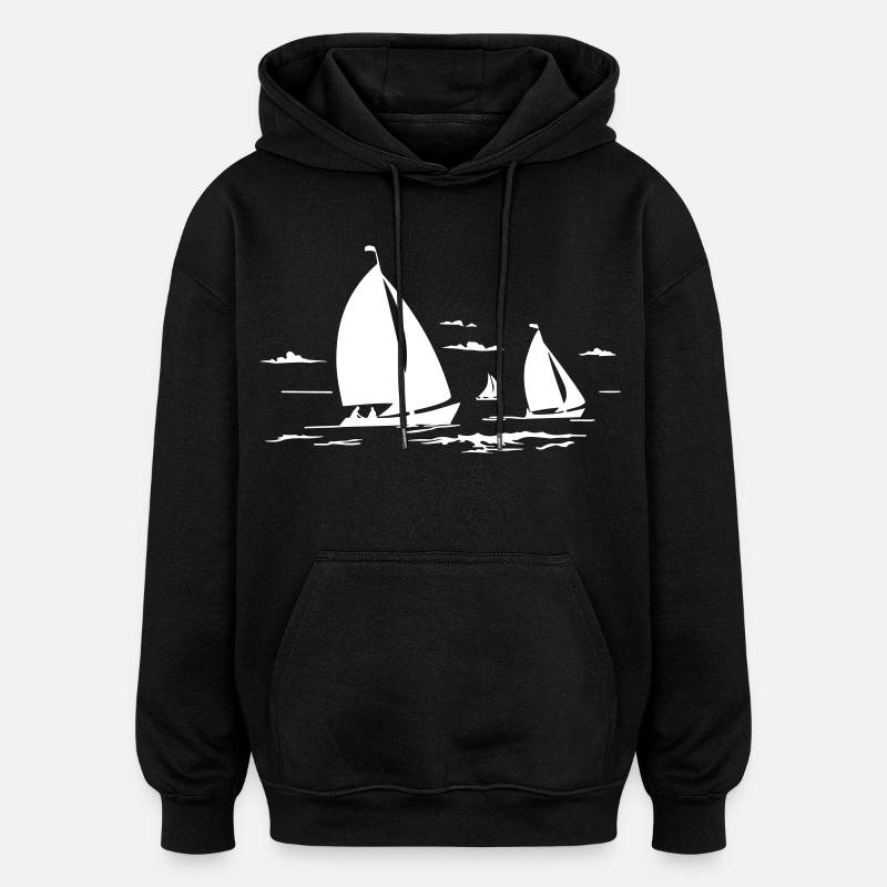 Voile - Sweat à capuche oversize unisexe - noir