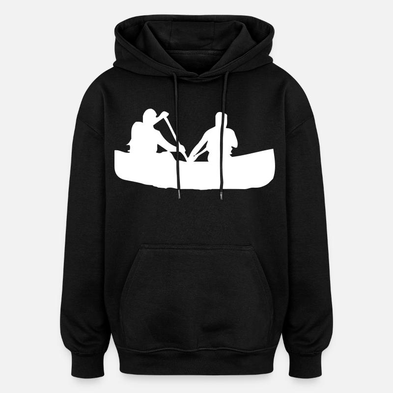 Canoë à rames - Design - Sweat à capuche oversize unisexe - noir