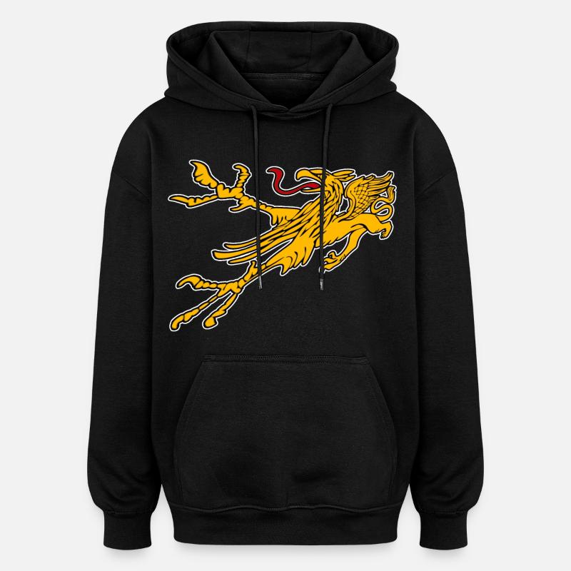 Griffon de Rostock - Sweat à capuche oversize unisexe - noir