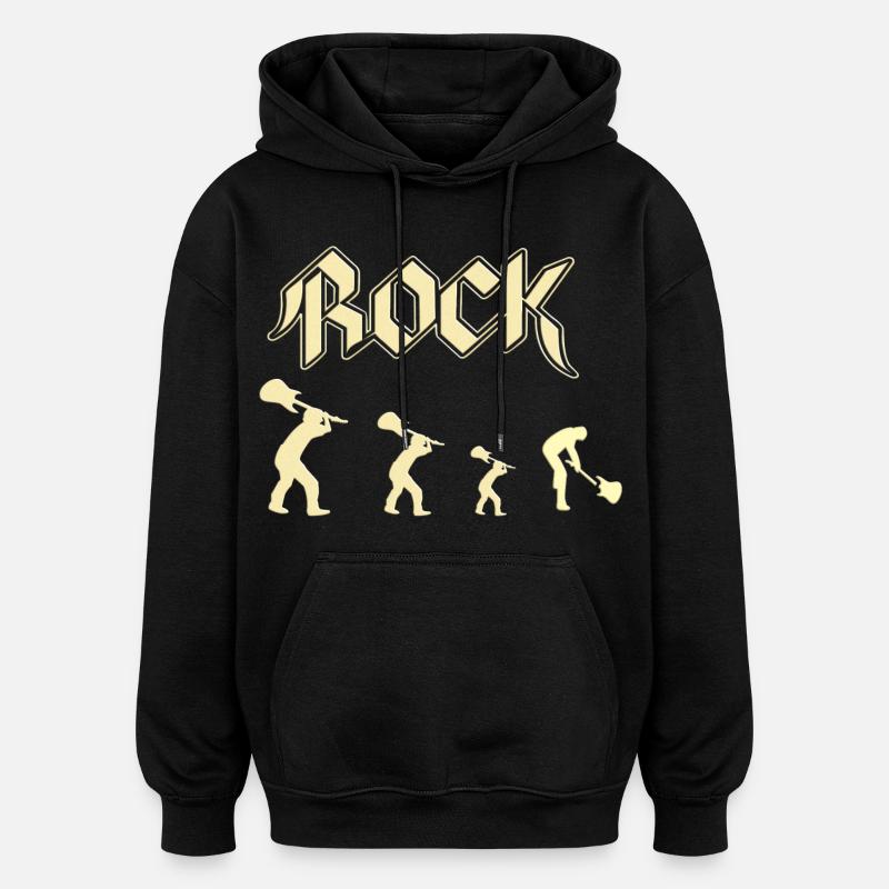rock - Sweat à capuche oversize unisexe - noir