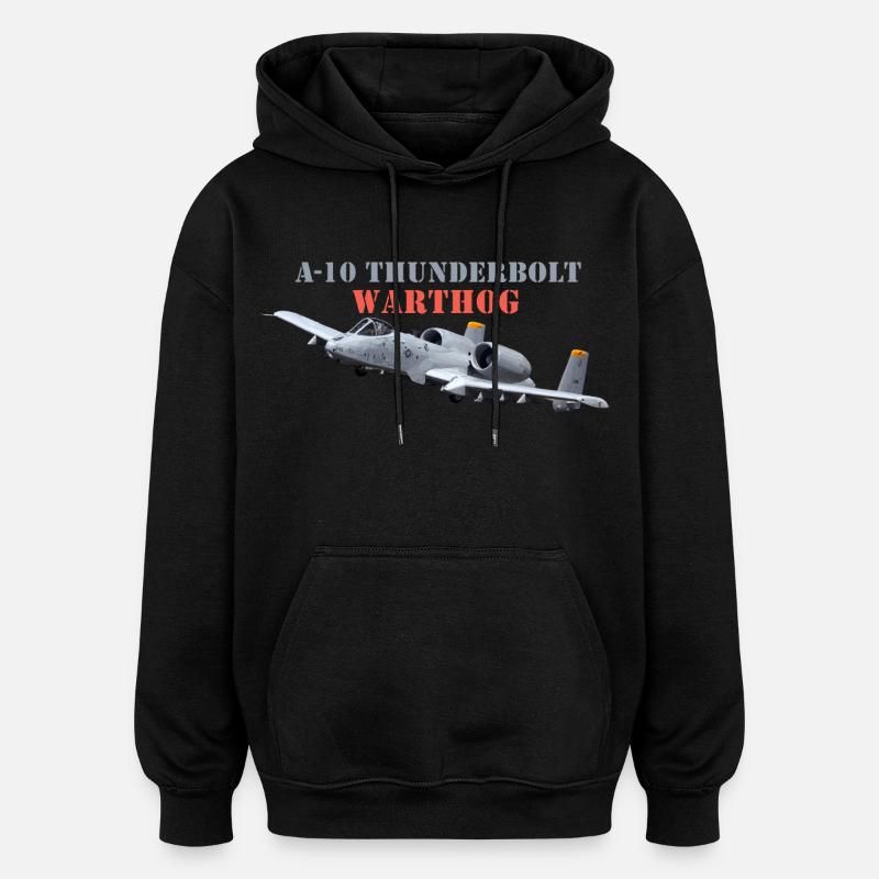 A-10 Thundertbolt - Sweat à capuche oversize unisexe - noir