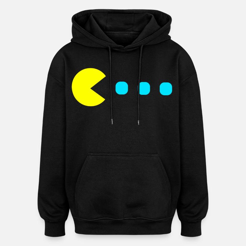 Jeu rétro - Sweat à capuche oversize unisexe - noir