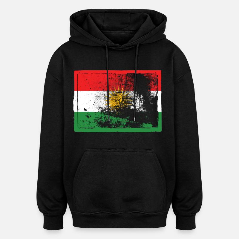 Kurdes Kurdistan - Sweat à capuche oversize unisexe - noir