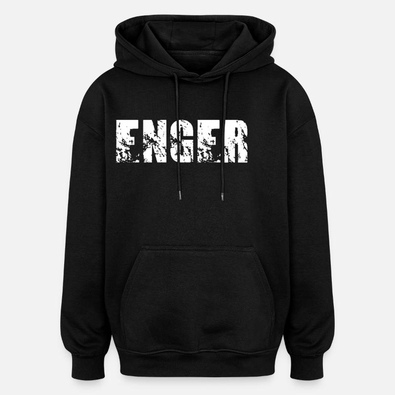 Enger - Oversized Unisex Hoodie - Schwarz