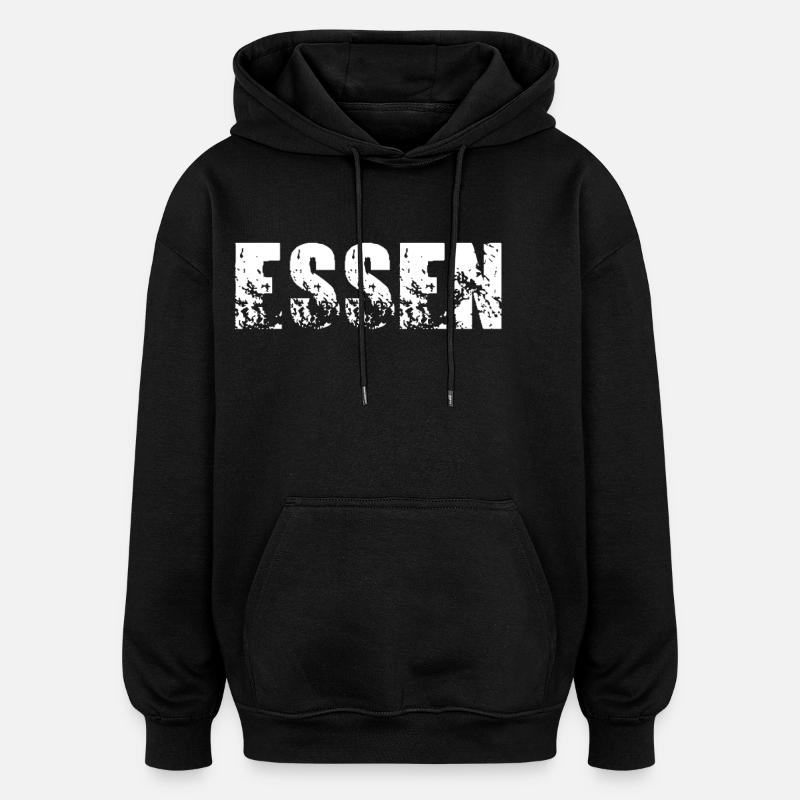 Essen - Oversized Unisex Hoodie - Schwarz