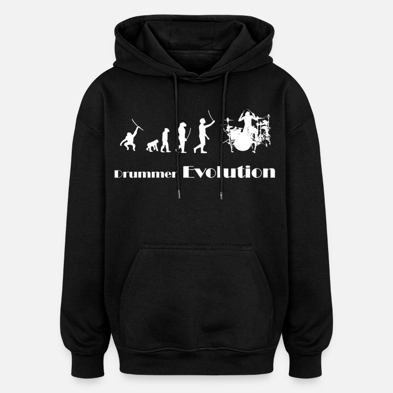 Evolution drummer - Oversized Unisex Hoodie - black