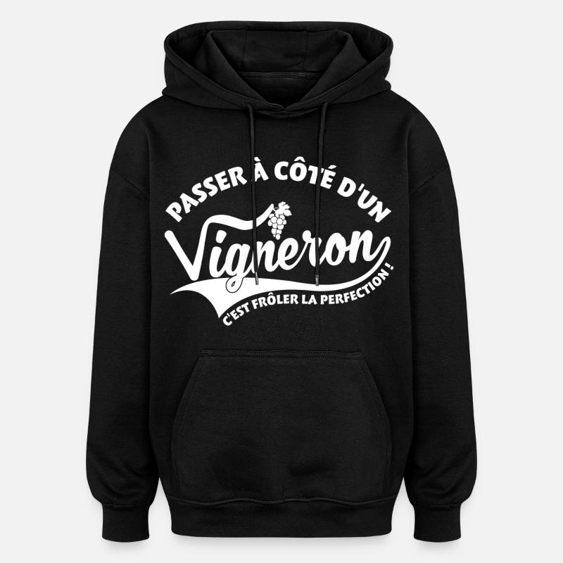 Winzer Perfektion - Oversized Unisex Hoodie - Schwarz