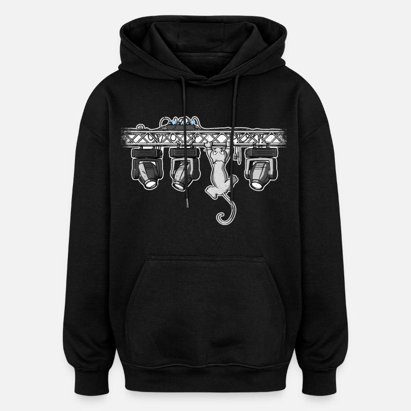 DMXCAT - Sweat à capuche oversize unisexe - noir