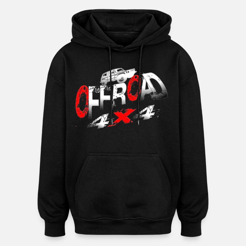 Véhicule hors route 4x4 - Sweat à capuche oversize unisexe - noir
