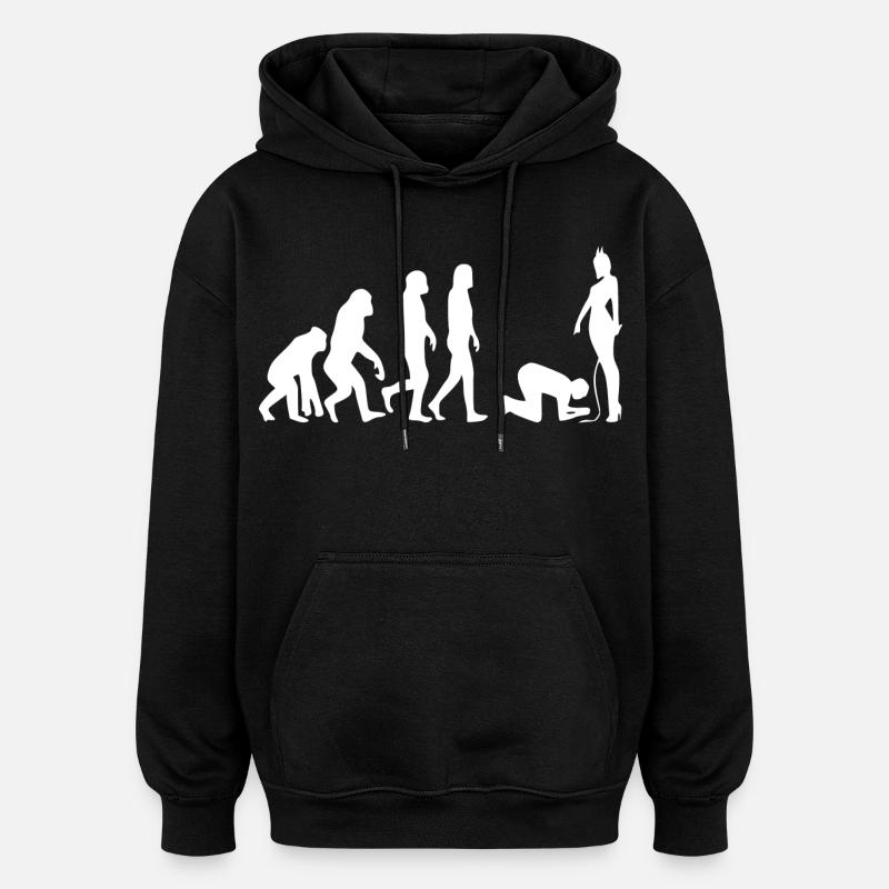 Evolution Mann - Oversized Unisex Hoodie - Schwarz