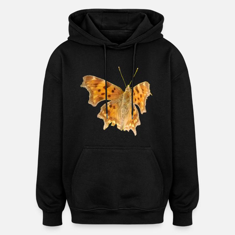 Farfalla C-Moth - Felpa con cappuccio unisex oversize - nero