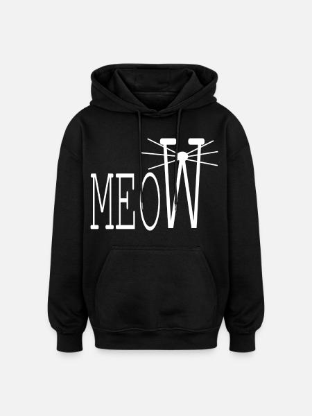 Amis chats - Sweat à capuche oversize unisexe - noir