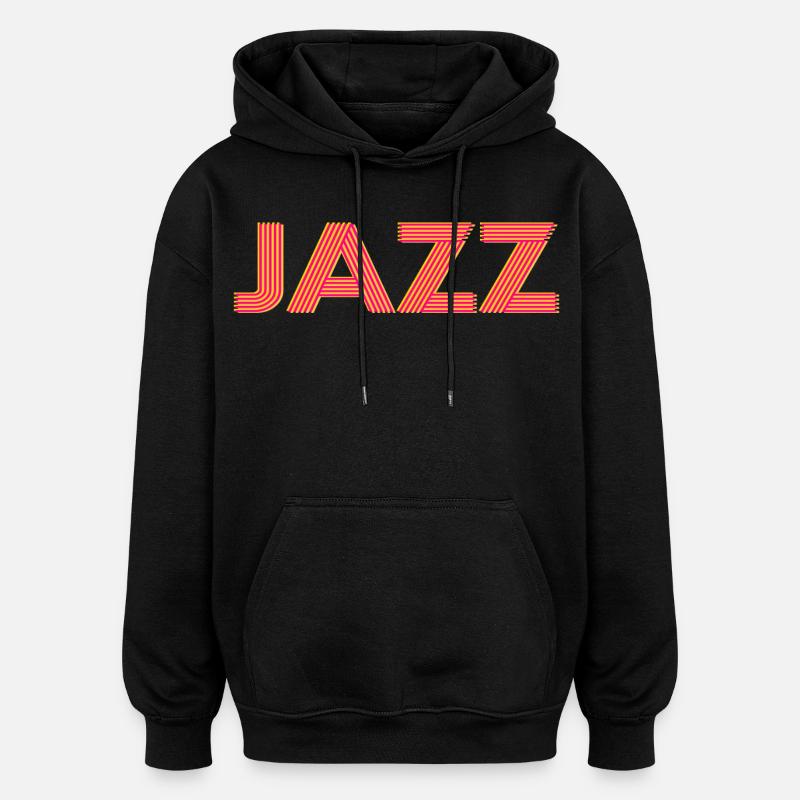 Jazz - Sweat à capuche oversize unisexe - noir