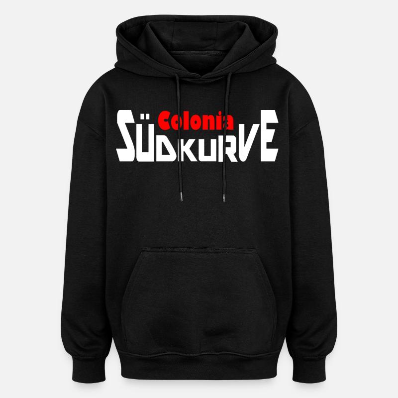 Courbe sud Colonia - Sweat à capuche oversize unisexe - noir