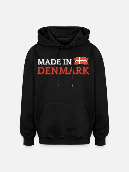 Made in Denmark, Danish pride - Oversized Unisex Hoodie - black