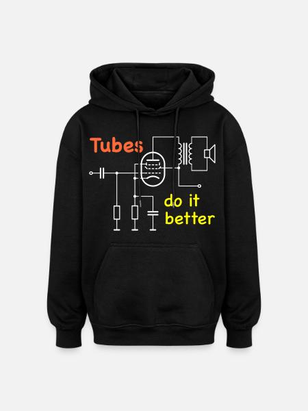 Vacuum Tubes do it better - Oversized Unisex Hoodie - Schwarz