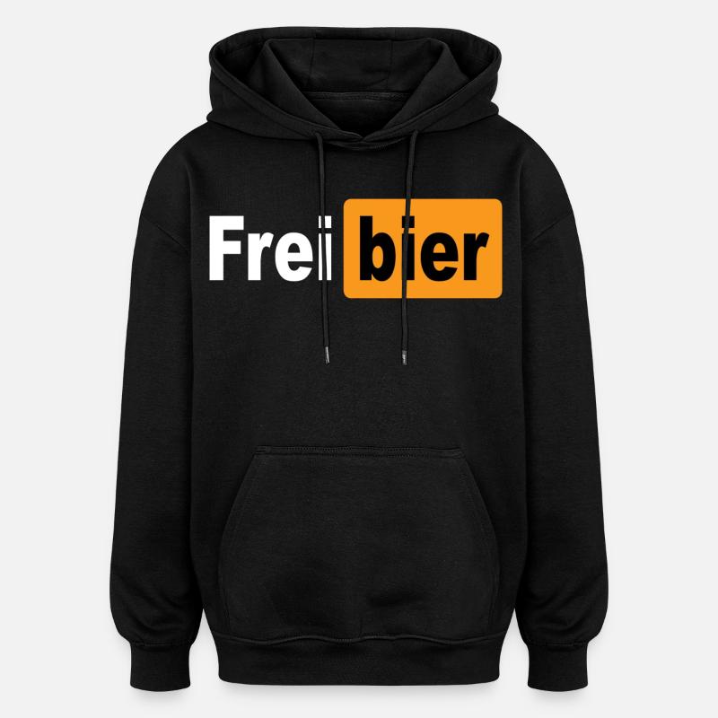 FREIBIER - Oversized Unisex Hoodie - Schwarz