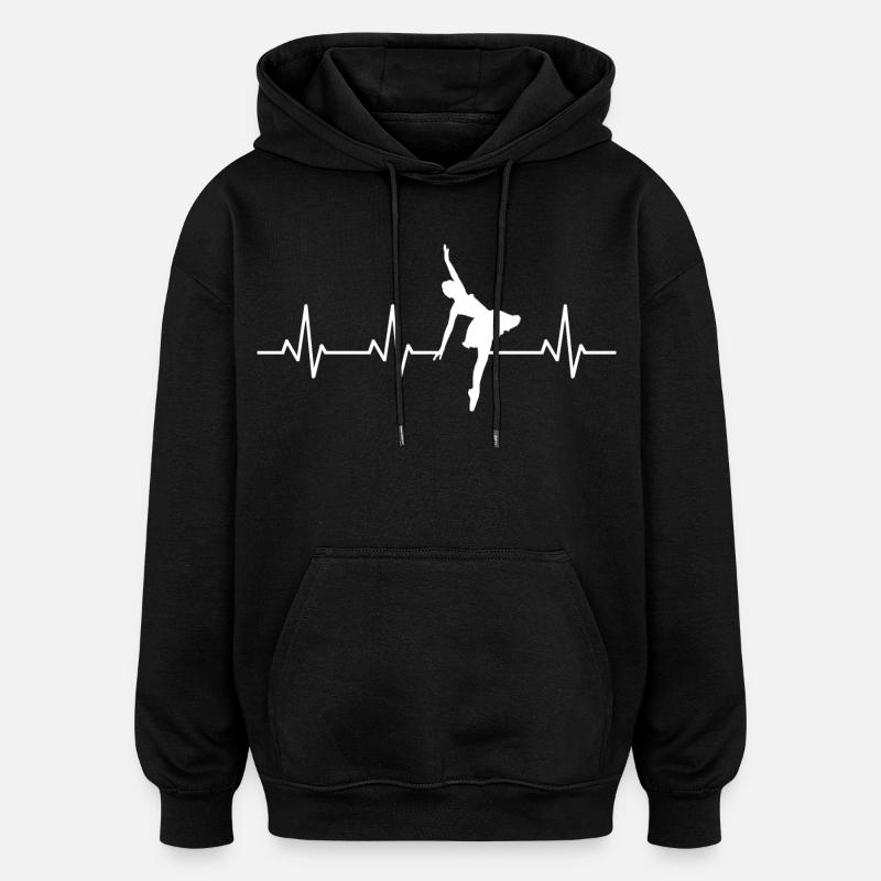 Ballet Heartbeat - Sweat à capuche oversize unisexe - noir