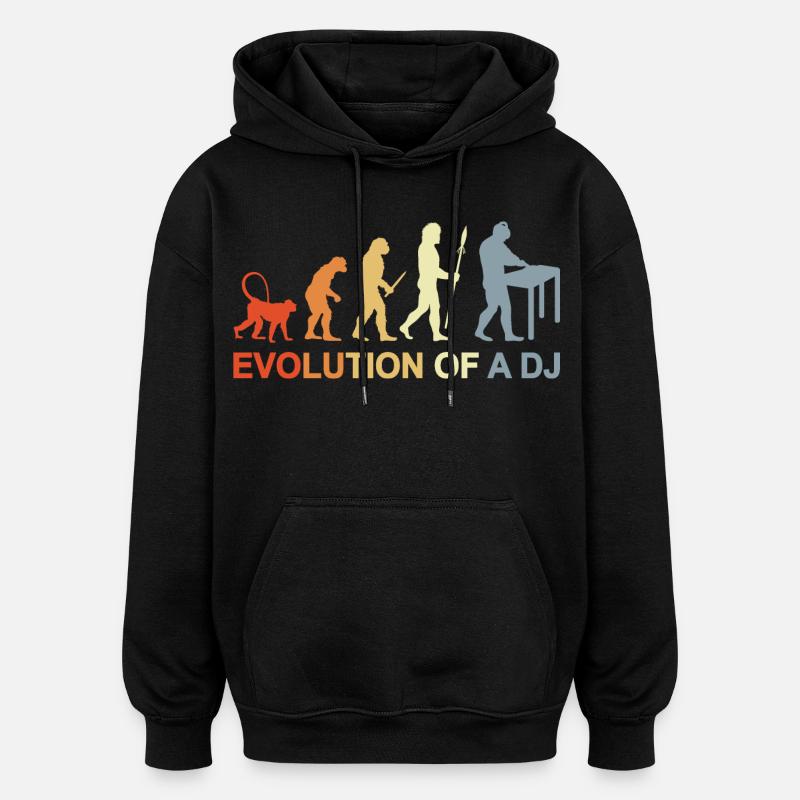 Évolution d’un DJ - Sweat à capuche oversize unisexe - noir