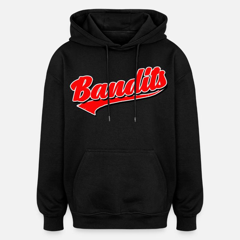 Bandits - Sweat à capuche oversize unisexe - noir