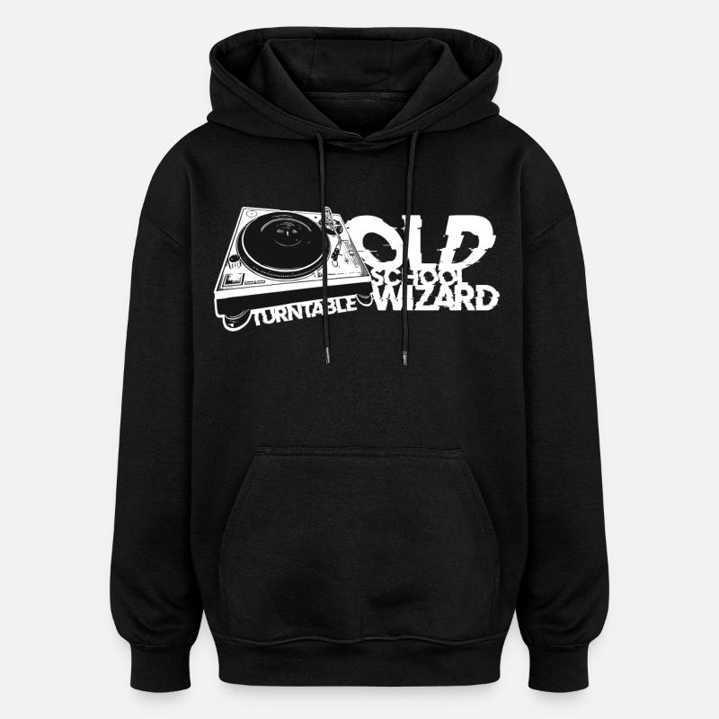 Platine DJ Old School Wizard - Sweat à capuche oversize unisexe - noir