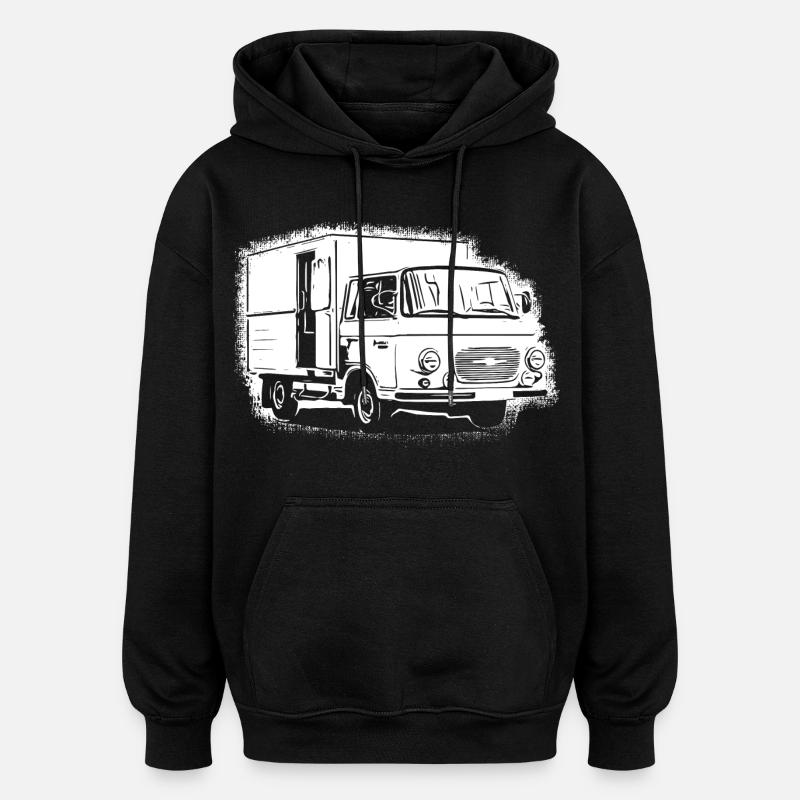 Barka's panel van GDR - Oversized Unisex Hoodie - black