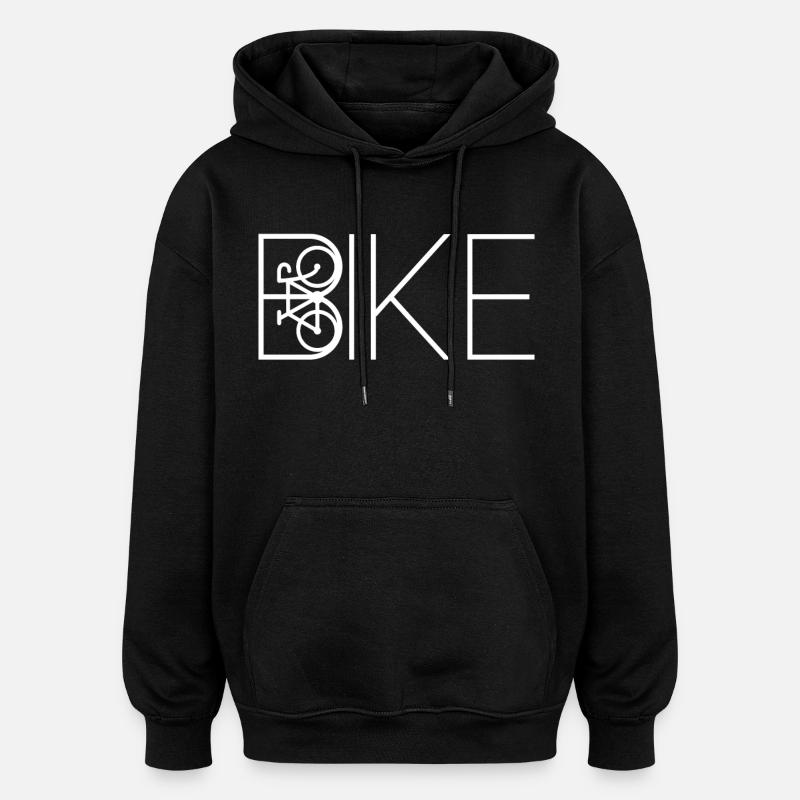 Vélo - Sweat à capuche oversize unisexe - noir