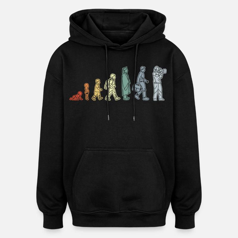 De bébé à caméraman - Sweat à capuche oversize unisexe - noir