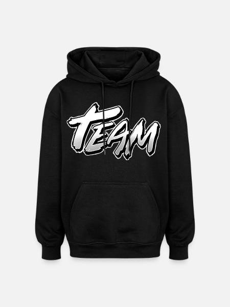 Team - Oversized Unisex Hoodie - black