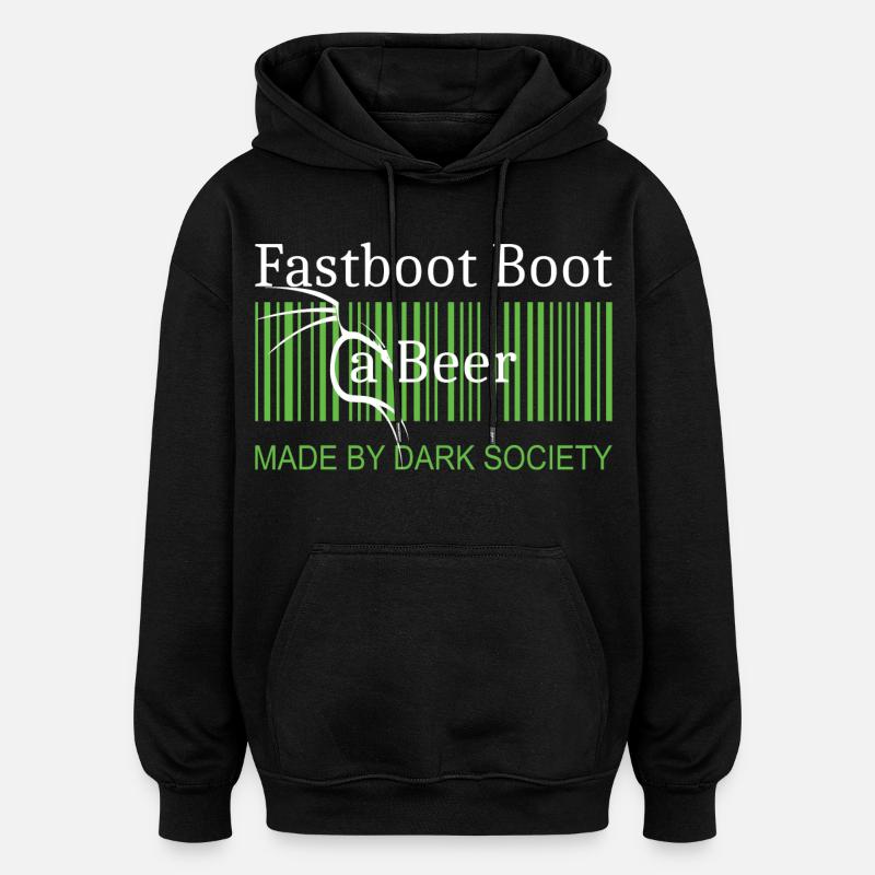 Fastboot Boot a Beer - Oversized Unisex Hoodie - black