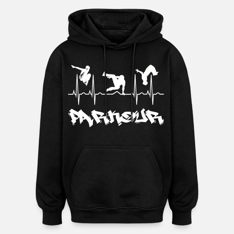 Parkour - Oversized Unisex Hoodie - black