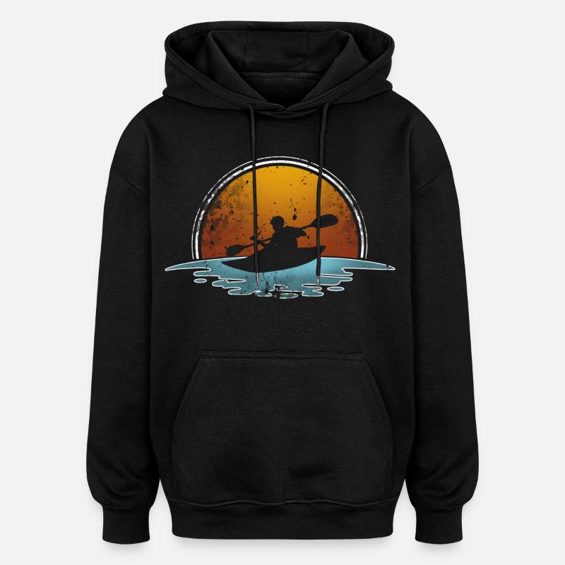 Kayak - Sweat à capuche oversize unisexe - noir