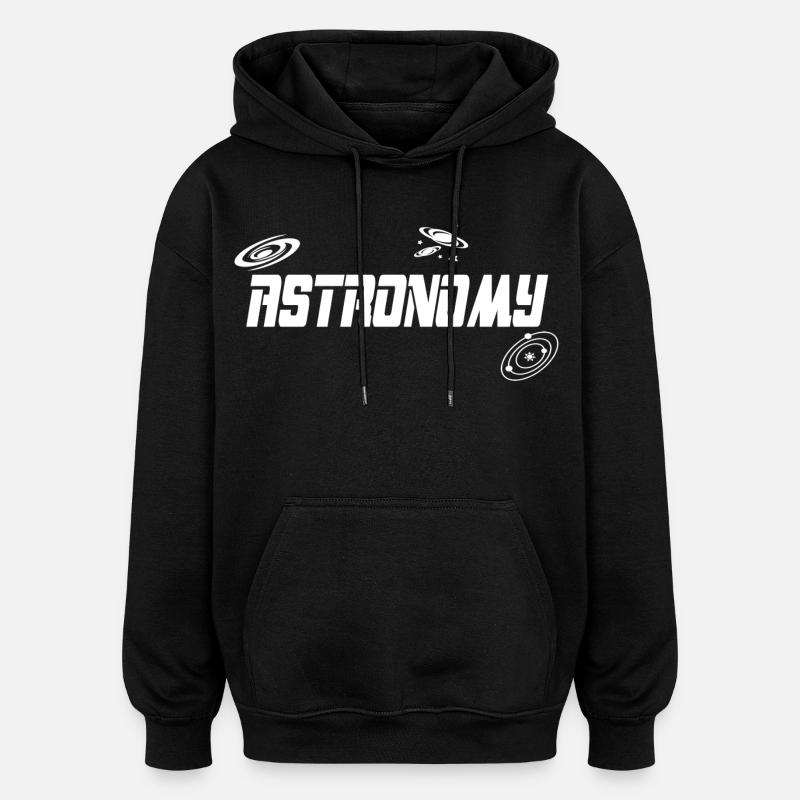 Astronomie - Sweat à capuche oversize unisexe - noir
