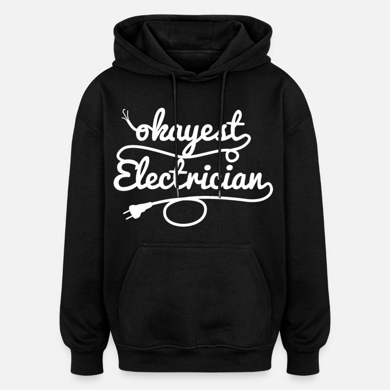 Mittelmäßiger Elektriker - Oversized Unisex Hoodie - Schwarz