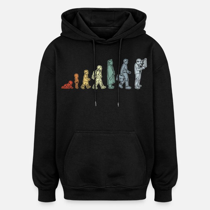 Elektriker Lebenszyklus - Oversized Unisex Hoodie - Schwarz
