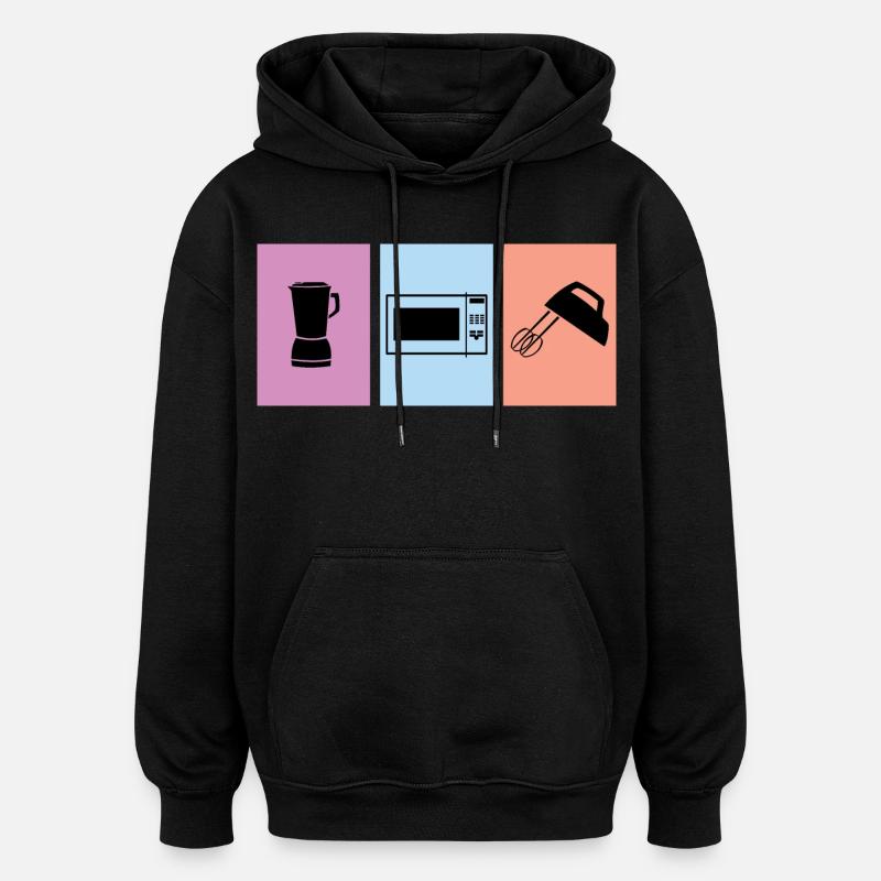 Cuire - Sweat à capuche oversize unisexe - noir