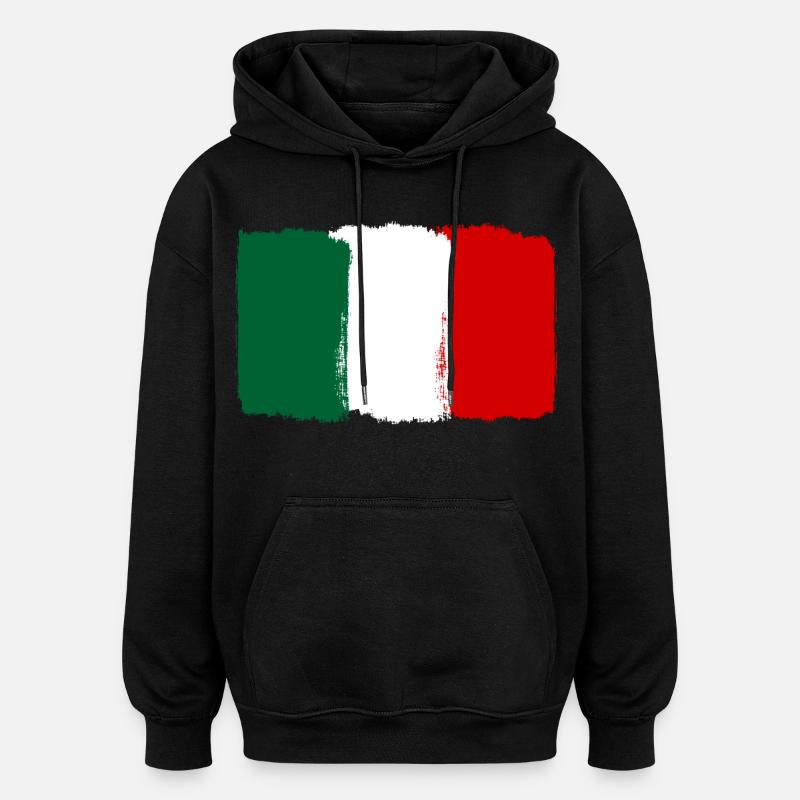 Drapeau de l’Italie utilisé look - Sweat à capuche oversize unisexe - noir