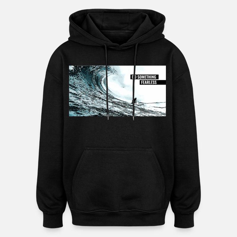 Faites quelque chose d’intrépide - Sweat à capuche oversize unisexe - noir