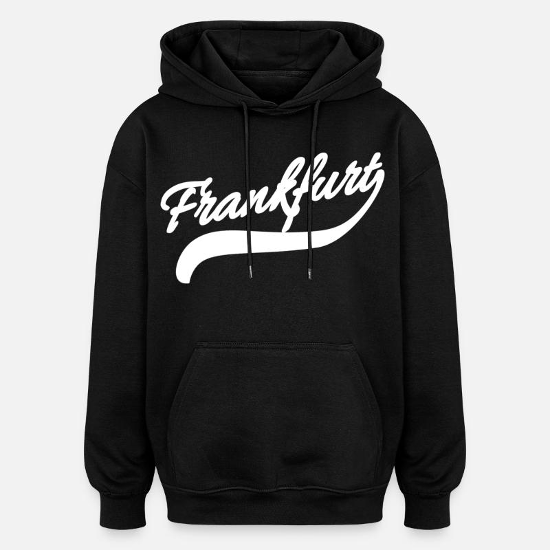 Francfort Rétro - Sweat à capuche oversize unisexe - noir
