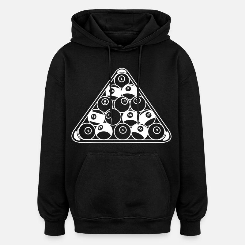 Porte-billard - Sweat à capuche oversize unisexe - noir