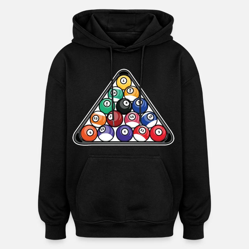 Billiard Triangle - Oversized Unisex Hoodie - black