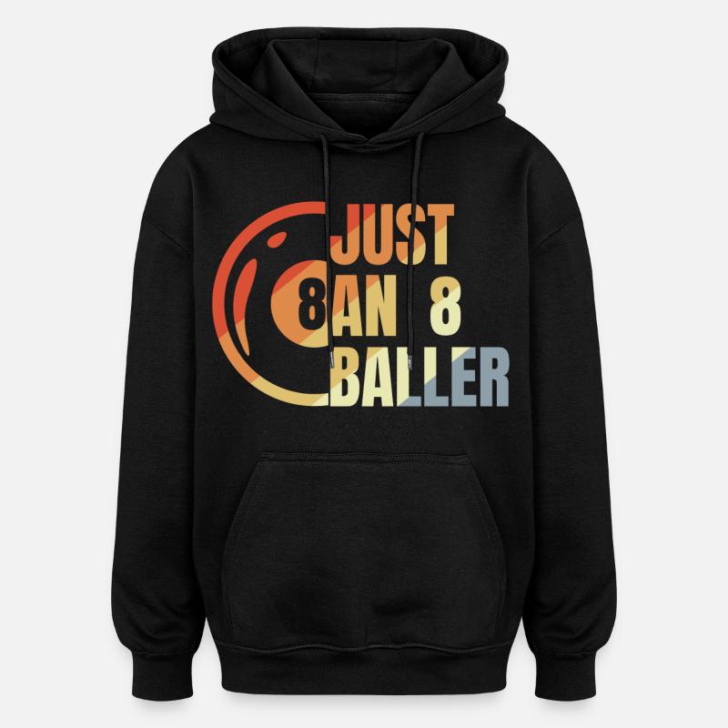 Billard 8 Balle - Sweat à capuche oversize unisexe - noir