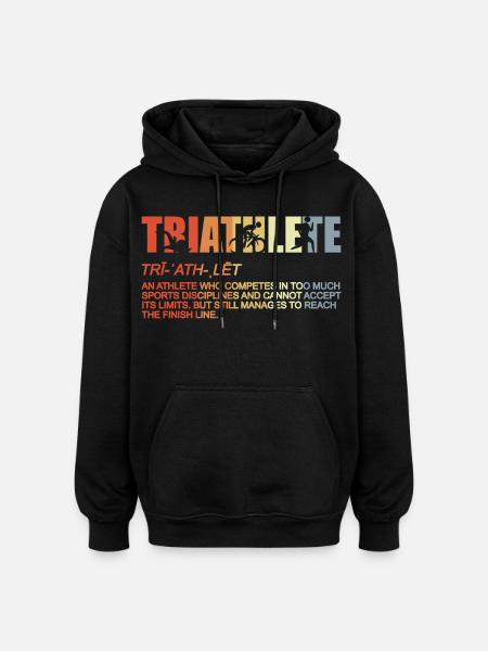Triathlete Definition - Oversized Unisex Hoodie - black