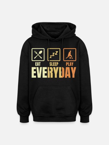 Basketballer Täglicher Zeitplan - Oversized Unisex Hoodie - Schwarz
