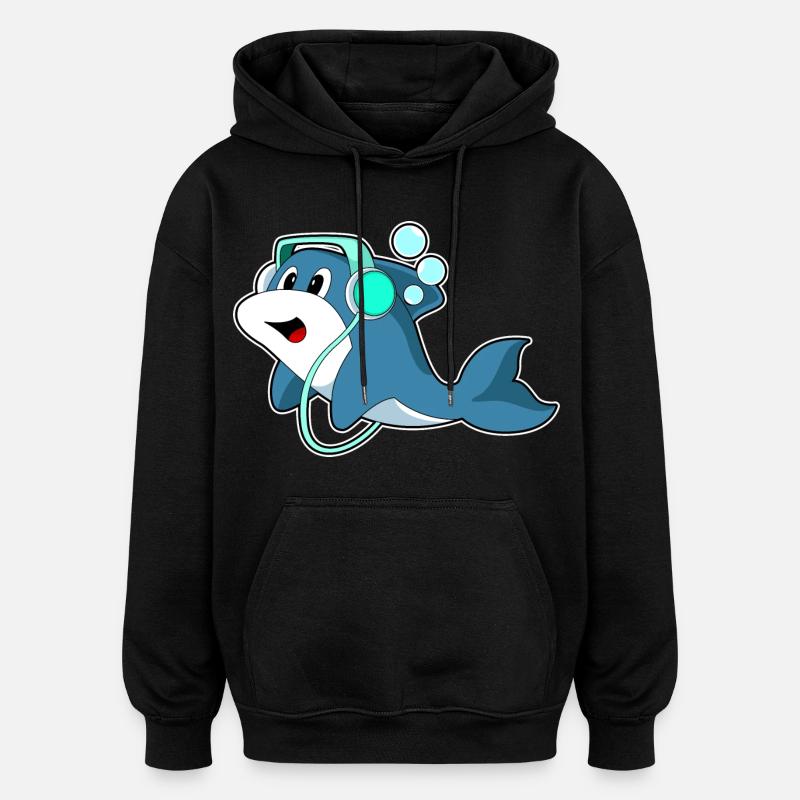 Musique casque Delfin - Sweat à capuche oversize unisexe - noir