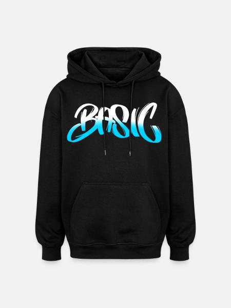 BASIC Graffiti Gradient - Oversized Unisex Hoodie - black
