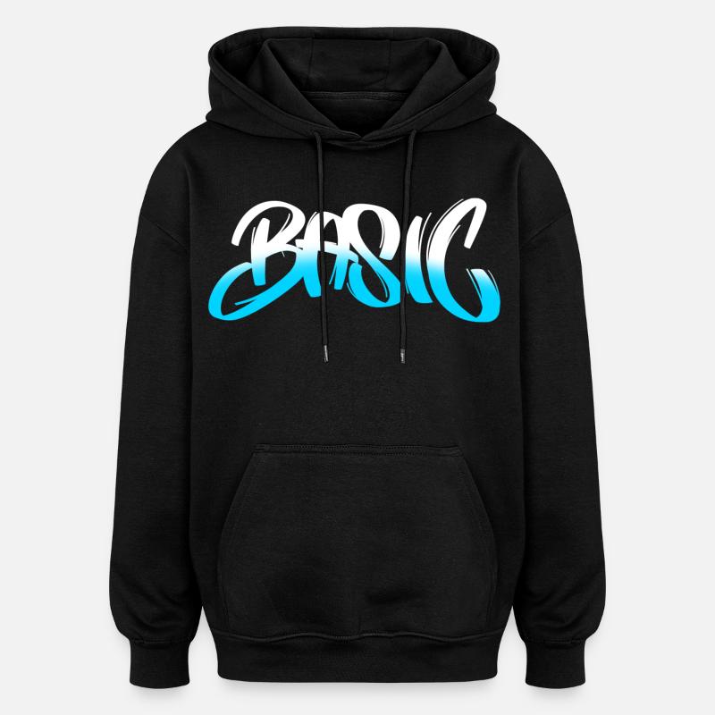 Dégradé de graffiti BASIC - Sweat à capuche oversize unisexe - noir